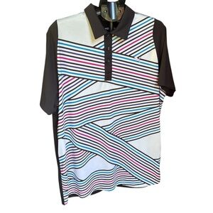 Puma Men's Golf Cool Cell Multi-Color Performance Polo Shirt Size XL